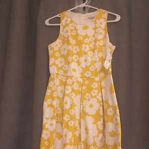 Yellow flowered dress